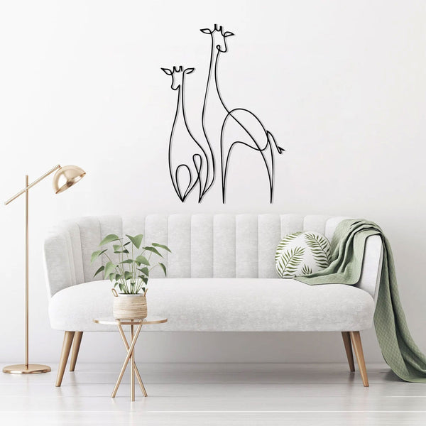 Metalen wanddecoratie – Giraffe Ontwerp – Duurzaam Materiaal