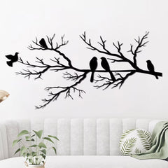 Metalen wanddecoratie – Vogels op tak – Duurzaam en decoratief ontwerp