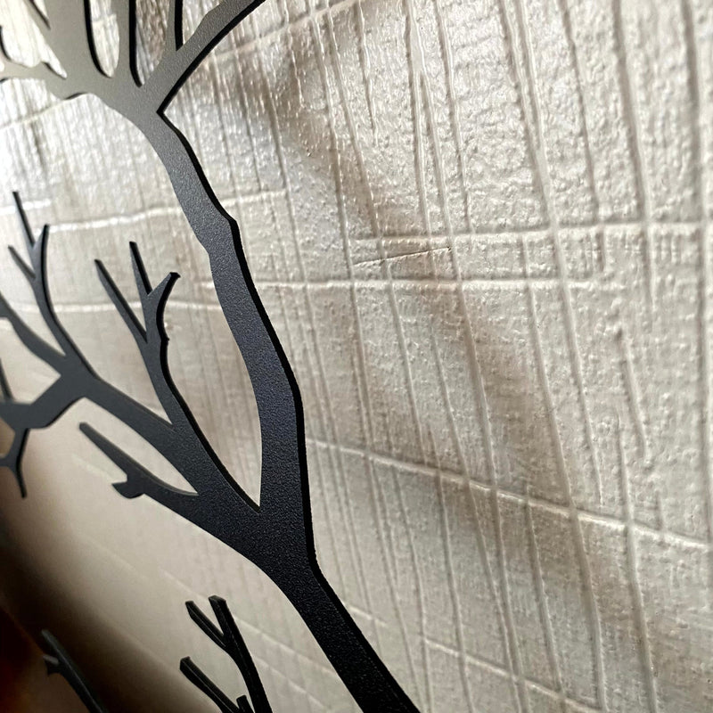 Metalen wanddecoratie – Vogels op tak – Duurzaam en decoratief ontwerp