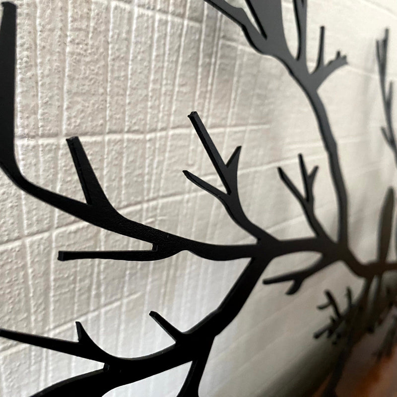 Metalen wanddecoratie – Vogels op tak – Duurzaam en decoratief ontwerp