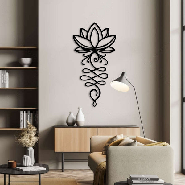 Metalen wanddecoratie – Lotusvormig Design – Duurzaam Materiaal