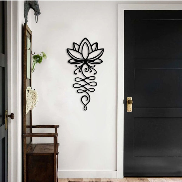 Metalen wanddecoratie – Lotusvormig Design – Duurzaam Materiaal