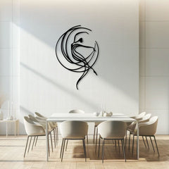 Metalen wanddecoratie – Abstracte Dansvorm – Duurzaam en Uniek Ontwerp