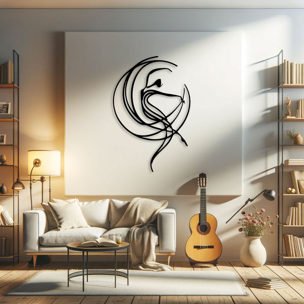 Metalen wanddecoratie – Abstracte Dansvorm – Duurzaam en Uniek Ontwerp