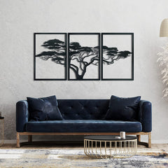 Metalen wanddecoratie – Afrikaanse boom design – Duurzaam en decoratief materiaal