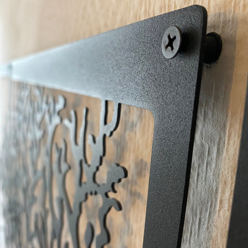 Metalen wanddecoratie | Drieluik ontwerp | Levensboom, geschikt voor binnengebruik