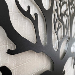 Metalen wanddecoratie | Drieluik ontwerp | Levensboom, geschikt voor binnengebruik