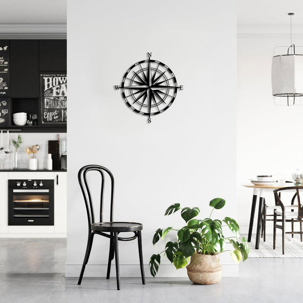 Metalen wanddecoratie | Kompas Design | Duurzaam Materiaal