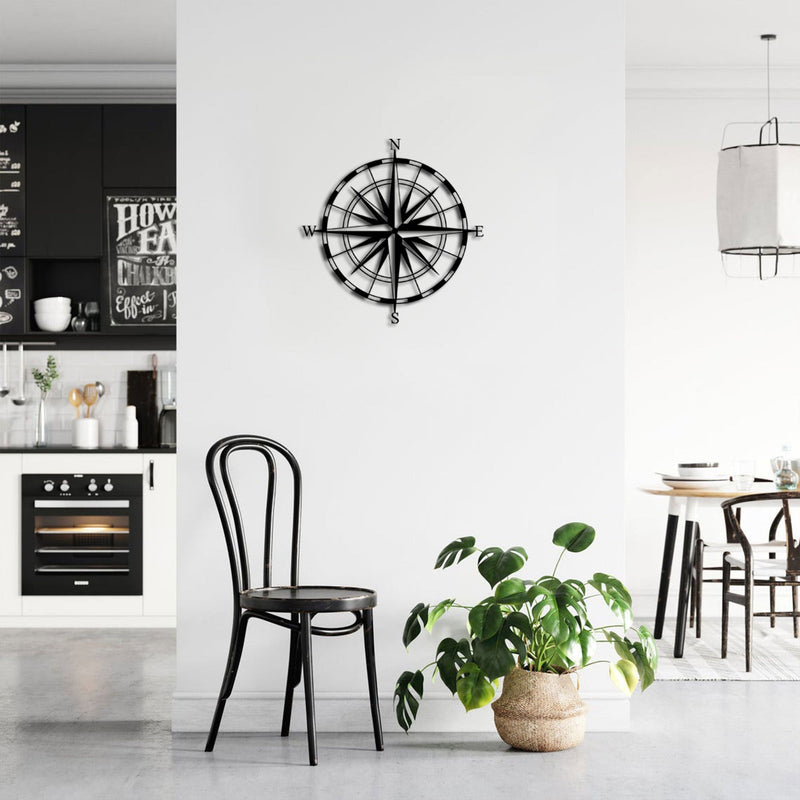 Metalen wanddecoratie | Kompas Design | Duurzaam Materiaal