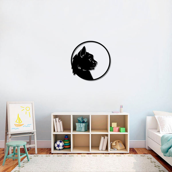 Metalen wanddecoratie | Kattenprofiel | Duurzaam ontwerp voor unieke wandversiering
