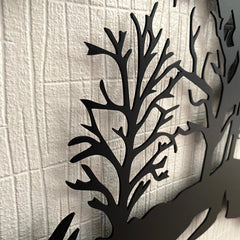 Metalen wanddecoratie – Fietser design – Duurzaam en decoratief materiaal