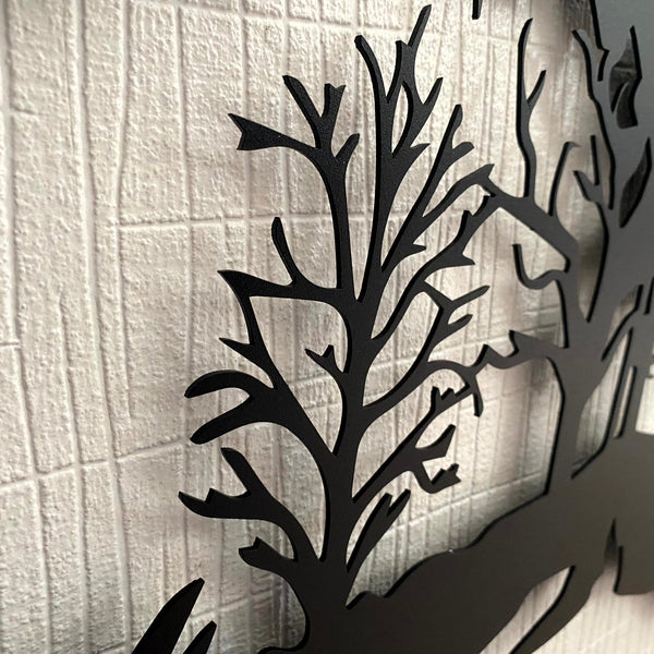 Metalen wanddecoratie – Fietser design – Duurzaam en decoratief materiaal