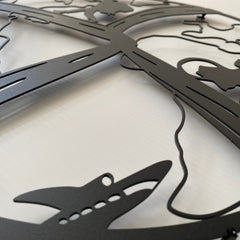 Metalen wanddecoratie – Vrije ziel ontwerp – Duurzaam en stijlvol interieuraccessoire