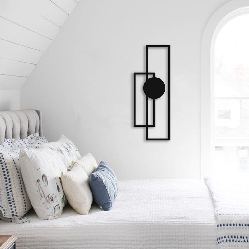 Metalen wanddecoratie – Geometrisch Ontwerp – Duurzaam Materiaal