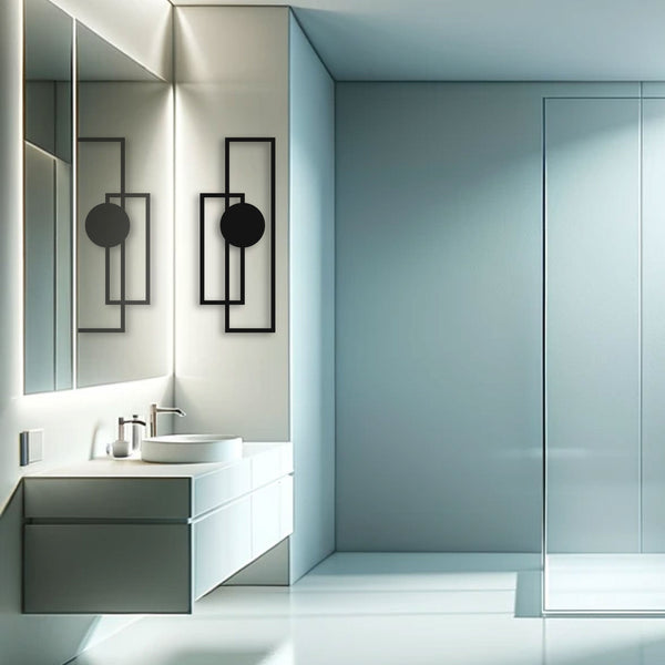 Metalen wanddecoratie – Geometrisch Ontwerp – Duurzaam Materiaal