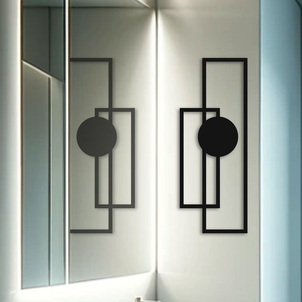 Metalen wanddecoratie – Geometrisch Ontwerp – Duurzaam Materiaal