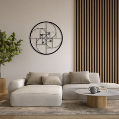 Metalen wanddecoratie – Abstracte Vormgeving – Duurzaam Materiaal