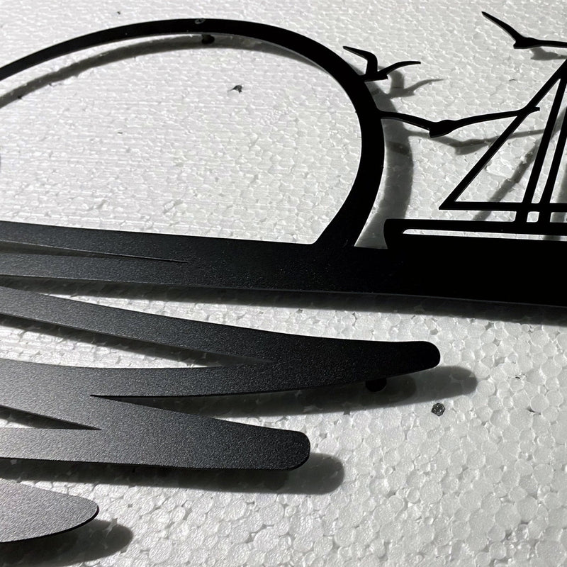 Metalen wanddecoratie – Zonsopgang Design – Duurzaam Materiaal, Decoratief Element