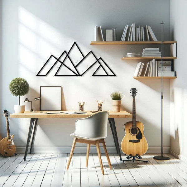 Metalen wanddecoratie – Minimalistisch ontwerp – Duurzaam materiaal