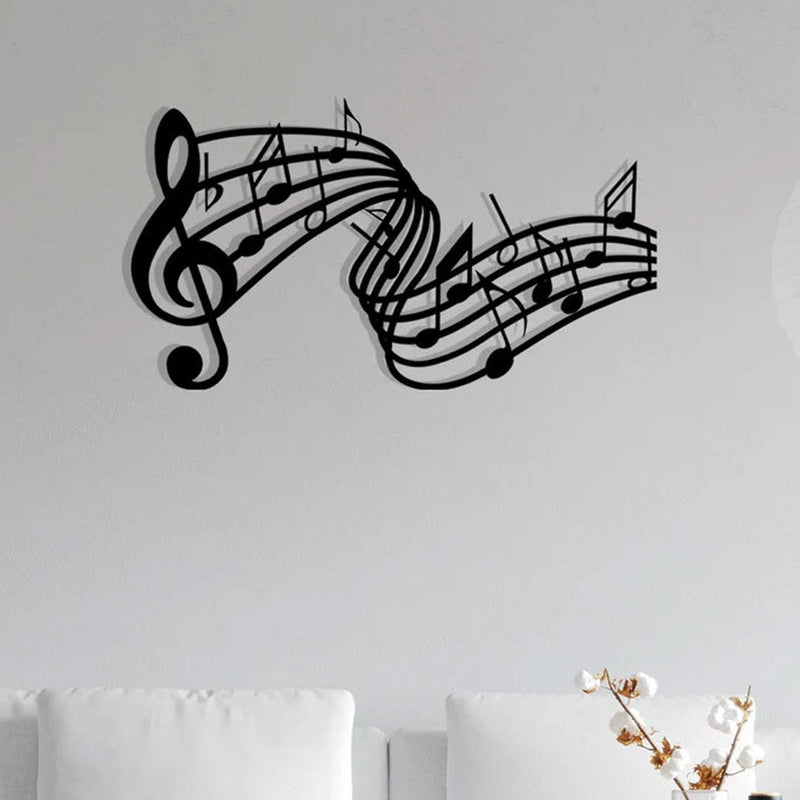 Metalen wanddecoratie | Muzieknoten | Duurzaam ontwerp voor een unieke wandversiering