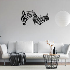 Metalen wanddecoratie | Muzieknoten | Duurzaam ontwerp voor een unieke wandversiering