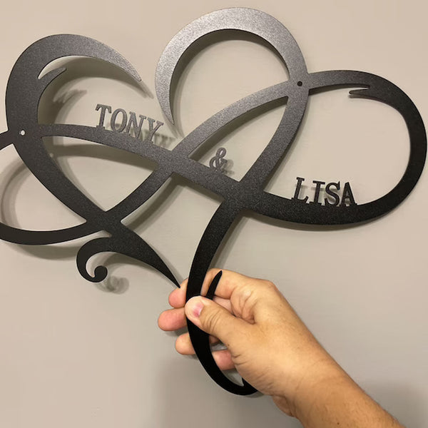 Metalen wanddecoratie – Hart van oneindigheid – Duurzaam ontwerp voor wandversiering