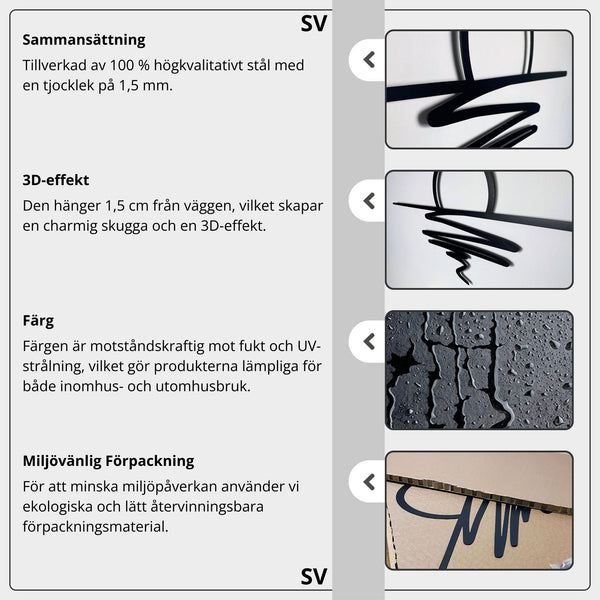 Metalen wanddecoratie | Wereldkaart Design | Duurzaam Materiaal