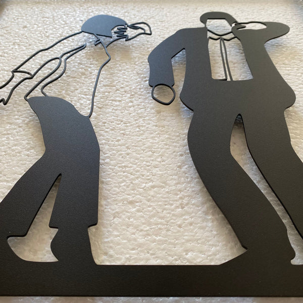 Metalen wanddecoratie – Iconische Dans Scene – Duurzaam Materiaal, Uniek Ontwerp