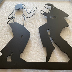 Metalen wanddecoratie – Iconische Dans Scene – Duurzaam Materiaal, Uniek Ontwerp