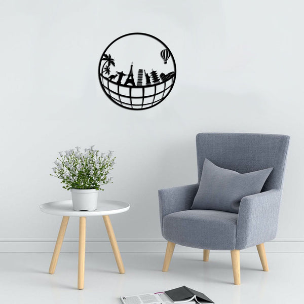 Metalen wanddecoratie – Steden Symbolen – Duurzaam en stijlvol ontwerp