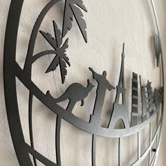 Metalen wanddecoratie – Steden Symbolen – Duurzaam en stijlvol ontwerp