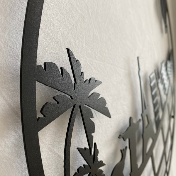 Metalen wanddecoratie – Steden Symbolen – Duurzaam en stijlvol ontwerp
