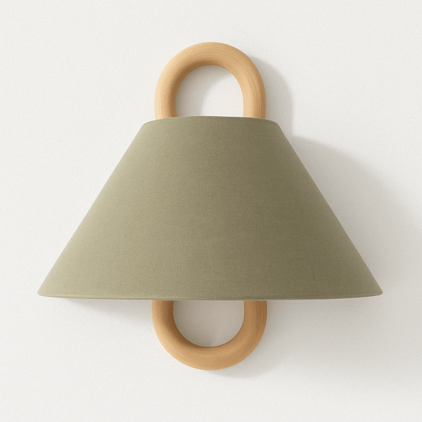 Wandlamp – Minimalistisch Vintage Ontwerp – Hout & Textiel, Warm Diffuus Licht