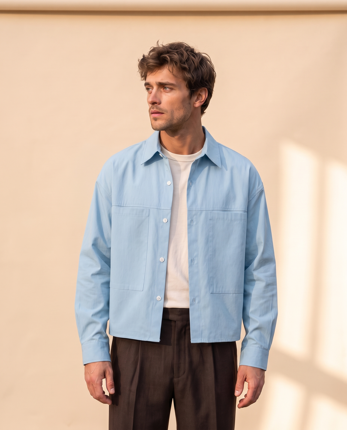 Herenoverhemd | Casual stijl | Lange mouwen - Blauw