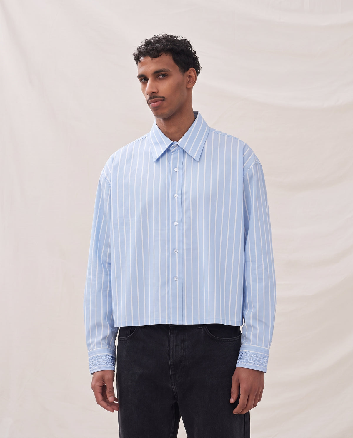 Casual overhemd | 100% katoen | Lange mouwen met knopen