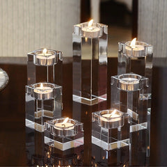 Transparante Kandelaar van Kristal | Luxe Candle Holder voor Weding & Feestdecoratie