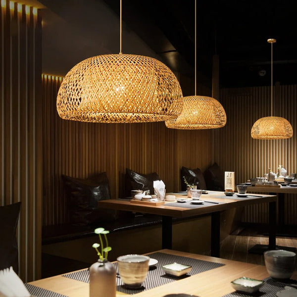 Hanglamp – Handgevlochten Bamboe – Elegante oosterse sfeerverlichting