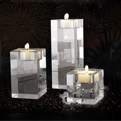 Transparante Kandelaar van Kristal | Luxe Candle Holder voor Weding & Feestdecoratie