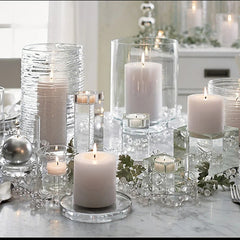 Transparante Kandelaar van Kristal | Luxe Candle Holder voor Weding & Feestdecoratie