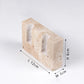 2-Gaten Marmeren Kaarsenhouder | Vintage Travertine Steenhouder voor Tafelcenterpiece