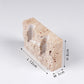 2-Gaten Marmeren Kaarsenhouder | Vintage Travertine Steenhouder voor Tafelcenterpiece