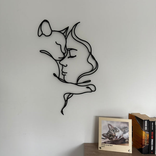 Metalen wanddecoratie – Voor Kattenliefhebbers – Duurzaam en Uniek Ontwerp
