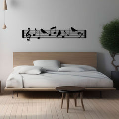 Metalen wanddecoratie – Muzieknoten Design – Duurzaam Materiaal