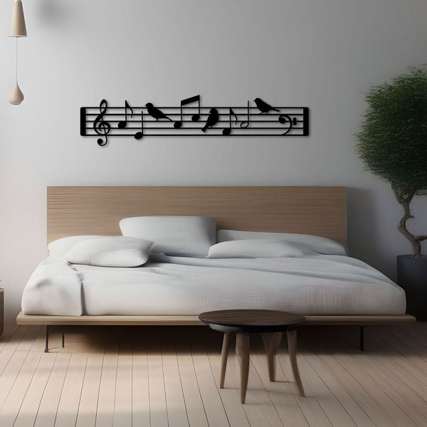 Metalen wanddecoratie – Muzieknoten Design – Duurzaam Materiaal
