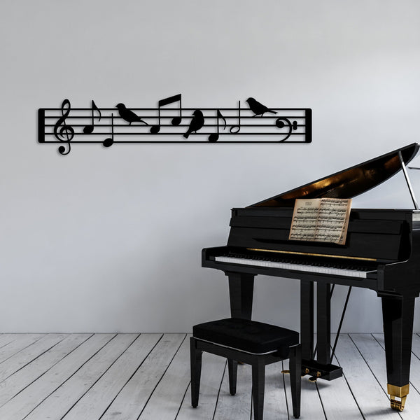 Metalen wanddecoratie – Muzieknoten Design – Duurzaam Materiaal