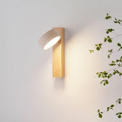 Wandlamp – Stijlvolle natuurstenen lamp – Off-white travertin materiaal