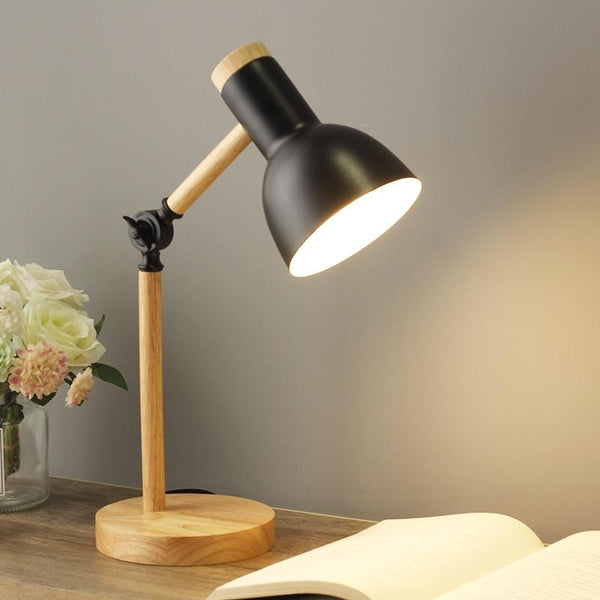 Tafellamp – Scandinavisch ontwerp – Houten basis, warm licht voor gezellige ruimtes