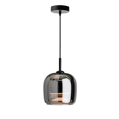 Hanglamp – Scandinavisch ontwerp – Zwarte glazen kap