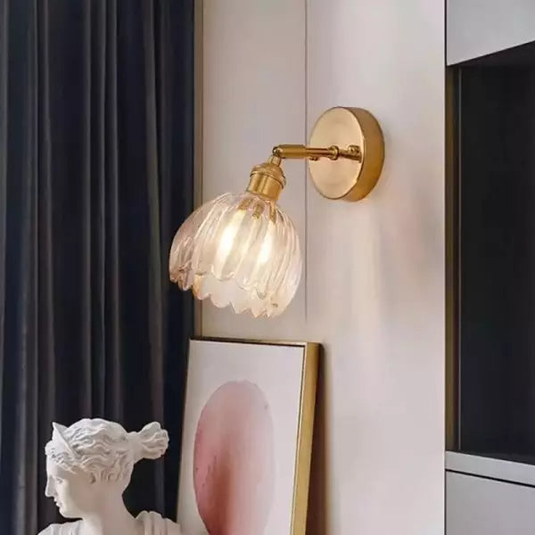 Wandlamp – Retro stijl – Glas tulpenknop, energiezuinig ontwerp