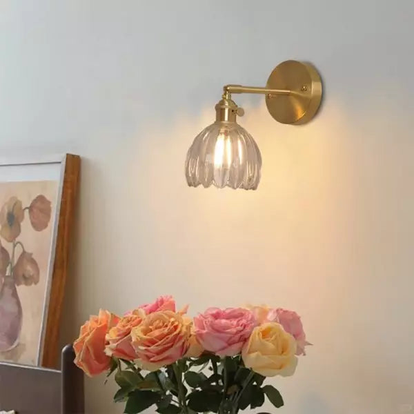 Wandlamp – Retro stijl – Glas tulpenknop, energiezuinig ontwerp